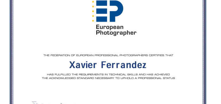 Obtention de l’EP ! (European Photographer)