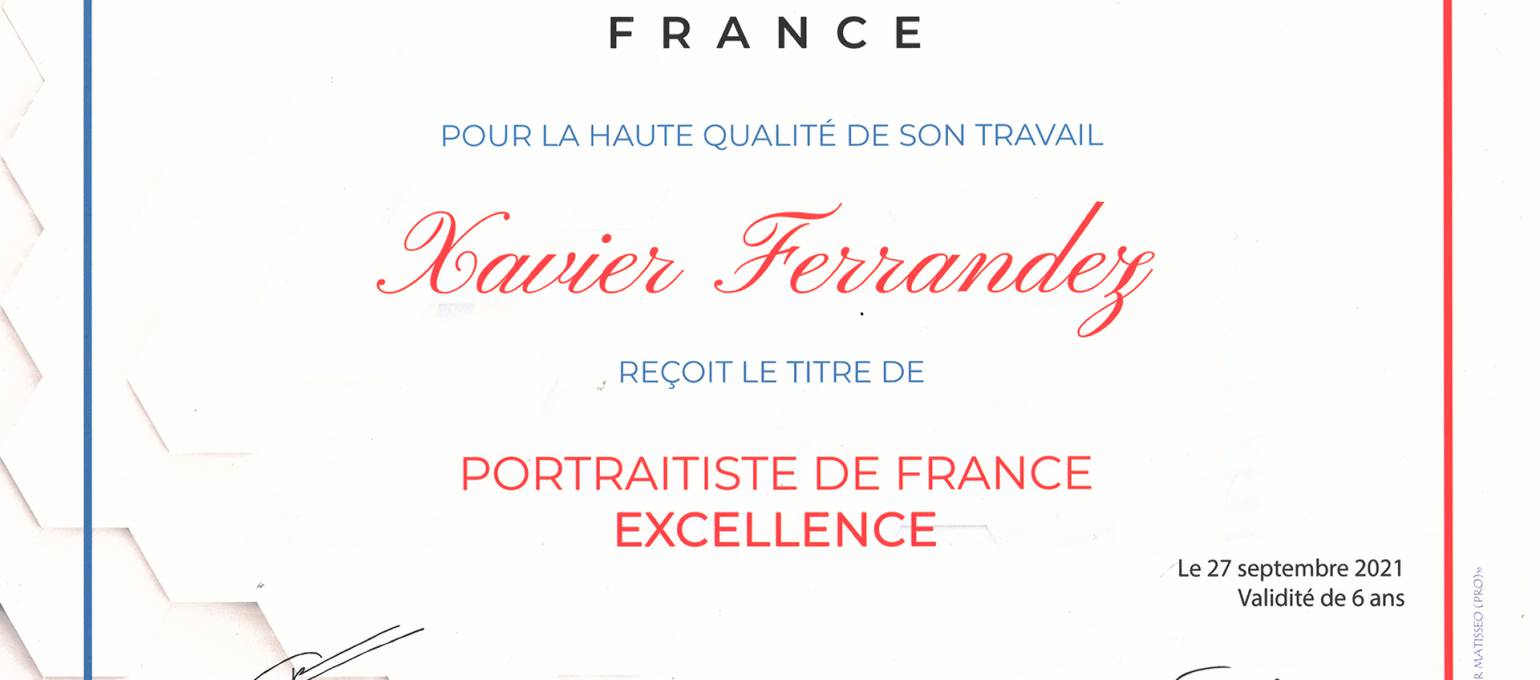Portraitiste de France 2021 : Mention Excellence