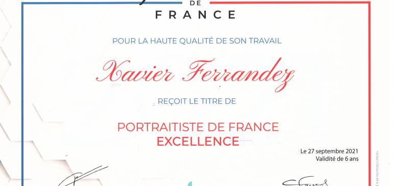 Portraitiste de France Mention Excellence